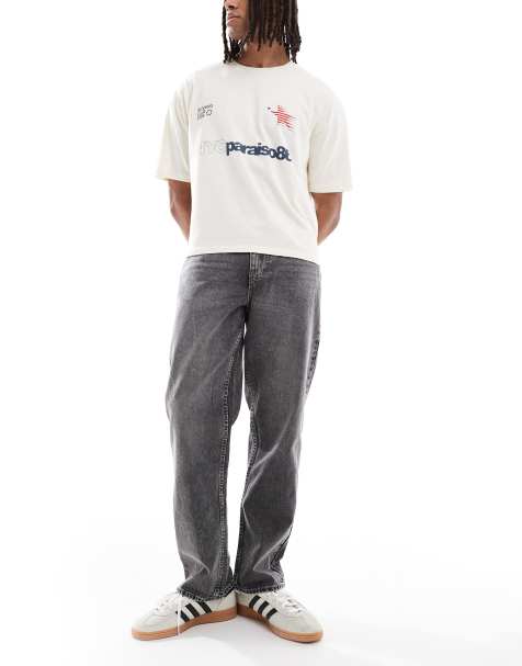 New Look - Ruimvallende jeans in grijs - view 1