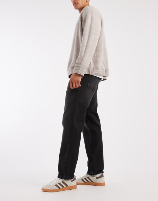 New Look - Ruimvallende jeans in zwart met wassing, 3 van 5