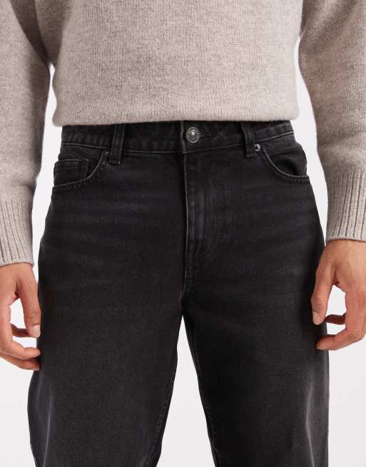 New Look - Ruimvallende jeans in zwart met wassing, 5 van 5