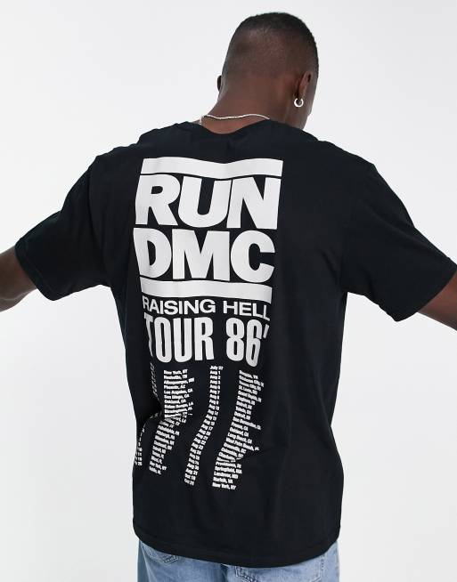 New Look Run DMC T-shirt in black