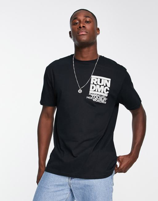 Pliuegy Men's Run DMC Logo T-Shirt