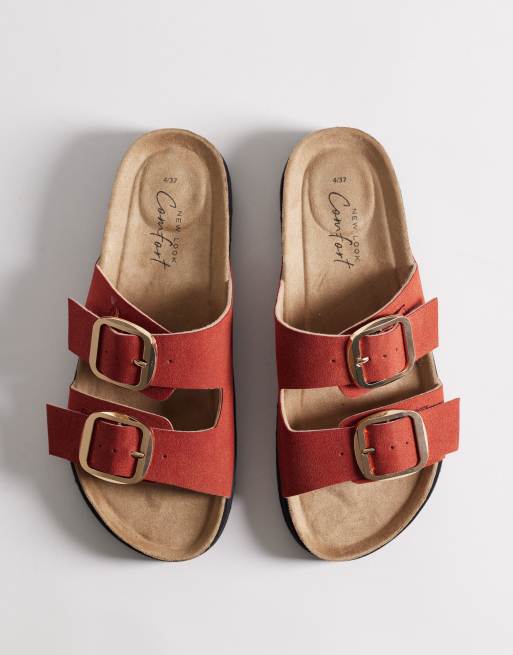 New Look - Rustrøde sandaler med to spænder, 2 af 4