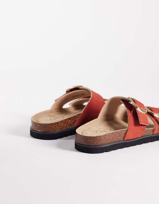 New Look - Rustrøde sandaler med to spænder, 4 af 4