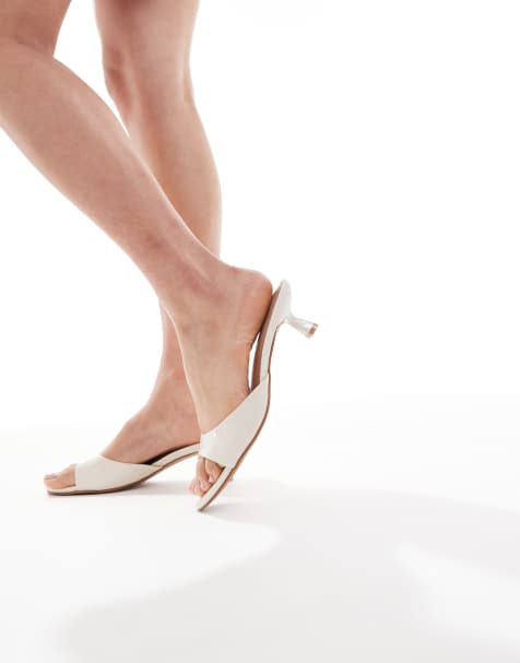 New Look - Sabot bianco sporco con tacchetti a spillo - view 1