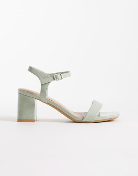 New Look - Salviegrønne sandaler med høj blokhæl - view 1