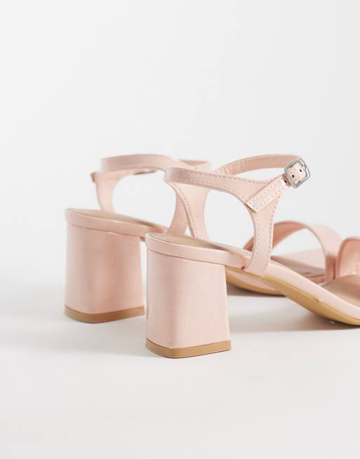 New Look Sandale mit Blockabsatz in Hellrosa, 4 von 4