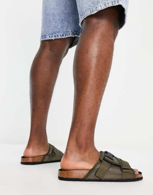 New Look - Sandalen met bandje in donker kaki, 4 van 4