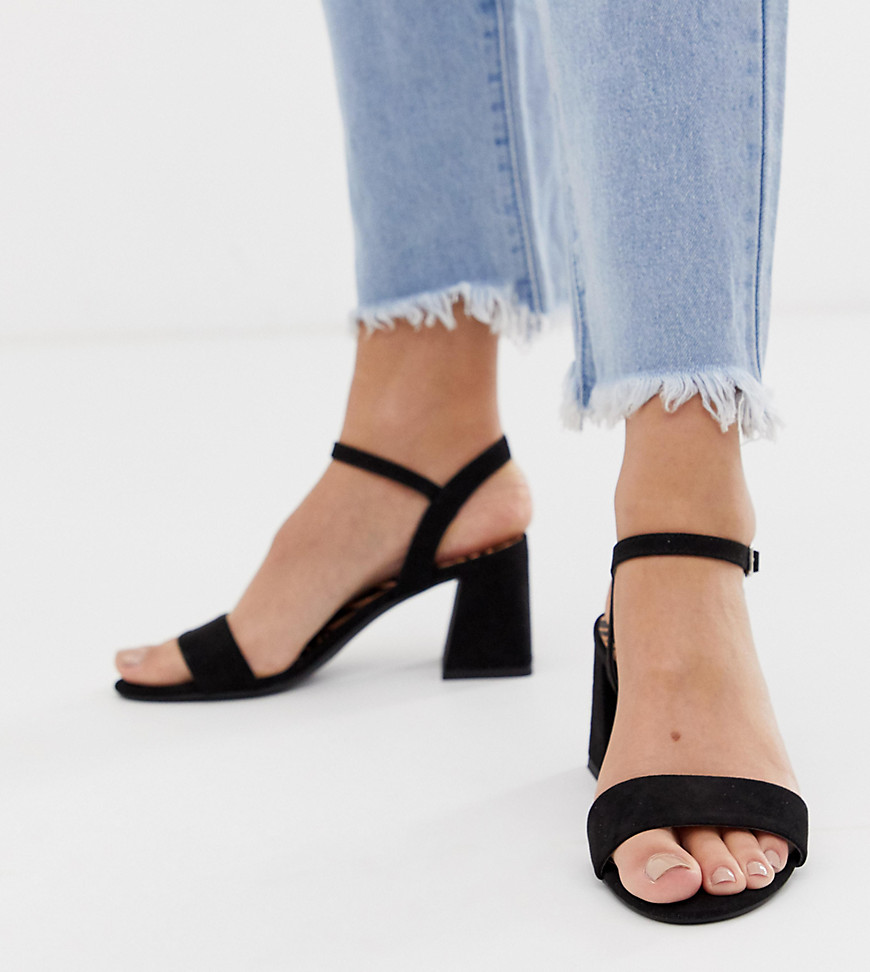 New Look - Sandalen met lage blokhak in zwart