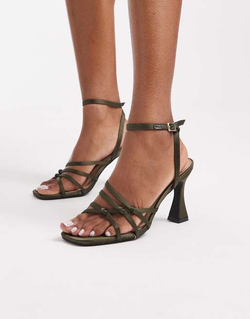 New Look - Sandales à talon avec nœuds - Vert, 4 de 4
