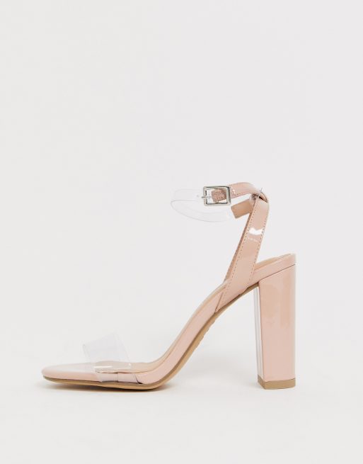 New Look Sandales talons avec d tail transparent Beige