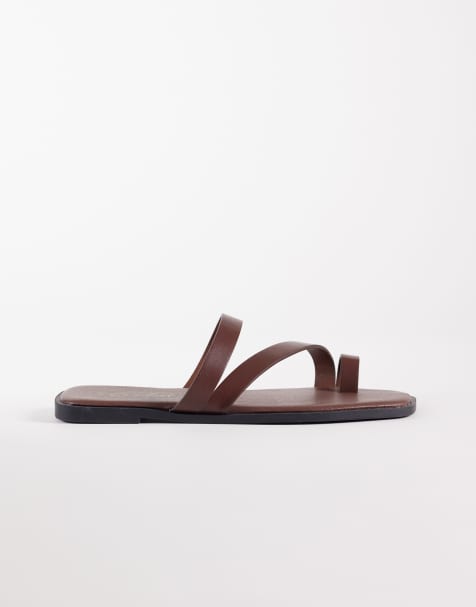 New Look - Sandales avec boucle à l'orteil - Marron - view 1