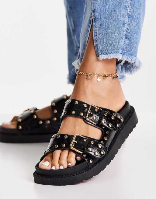 New Look Sandales clout es double boucle Noir ASOS