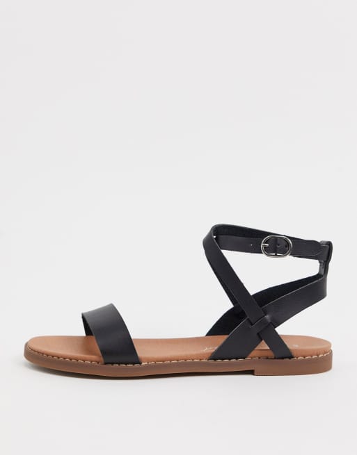 New Look - Sandali bassi con cinturini neri, 4 di 4