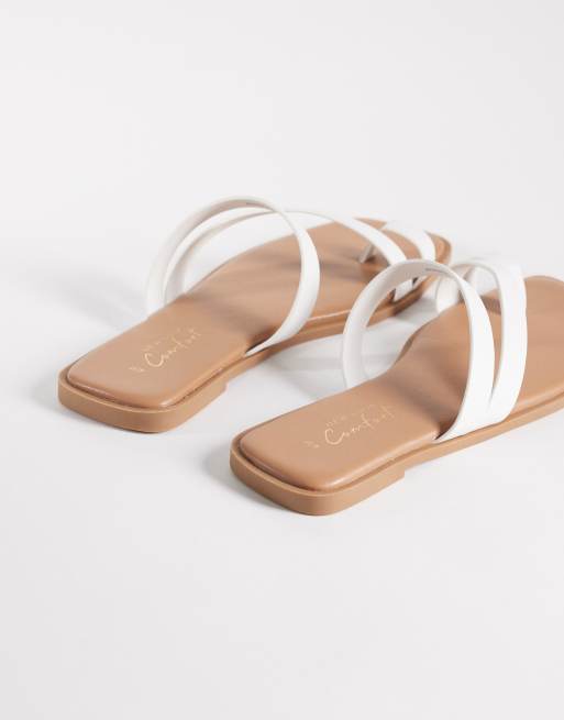 New Look - Sandali infra-alluce tonalità bianchi con fascette multiple, 4 di 4