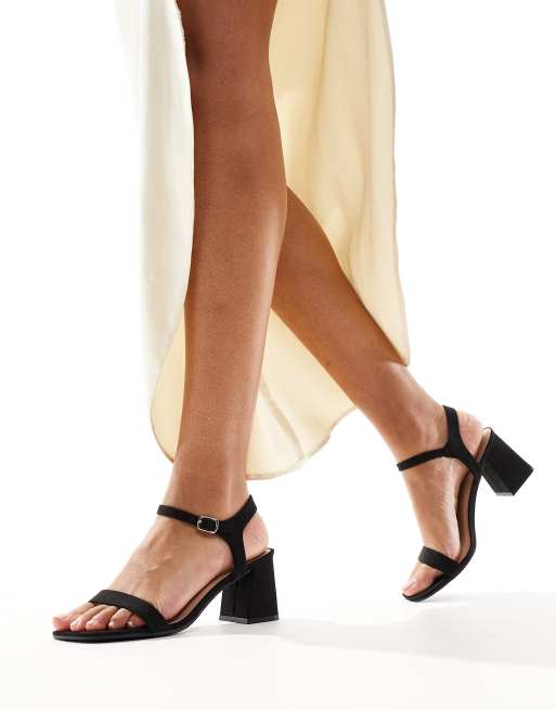 New Look - Sandali neri con tacco largo, 4 di 4