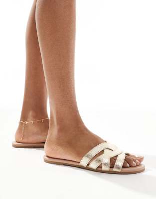 New Look - Sandali oro intrecciati - view 1