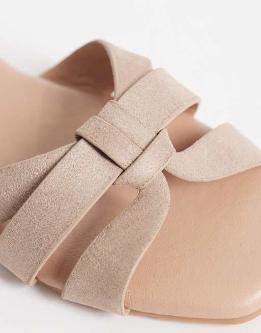 New Look - Sandalias marrón claro con detalle de nudo, 4 de 4