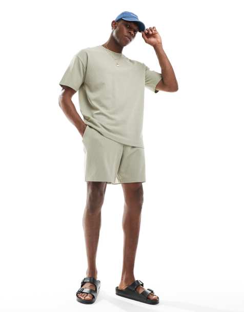 New Look – Sandfärgade våfflade shorts - view 1
