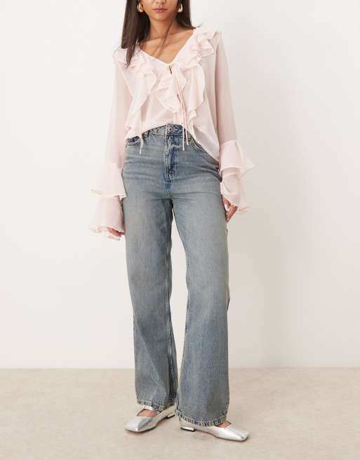 New Look - Santa - Jeans met wijde pijpen in blauw
