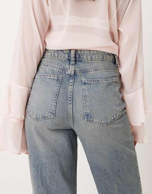 New Look – Santa – Niebieskie jeansy z szerokimi nogawkami, 4 z 5