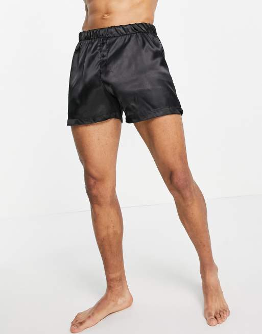 Uitrusting werkzaamheid grind New Look - Satijnen boxershort in zwart | ASOS