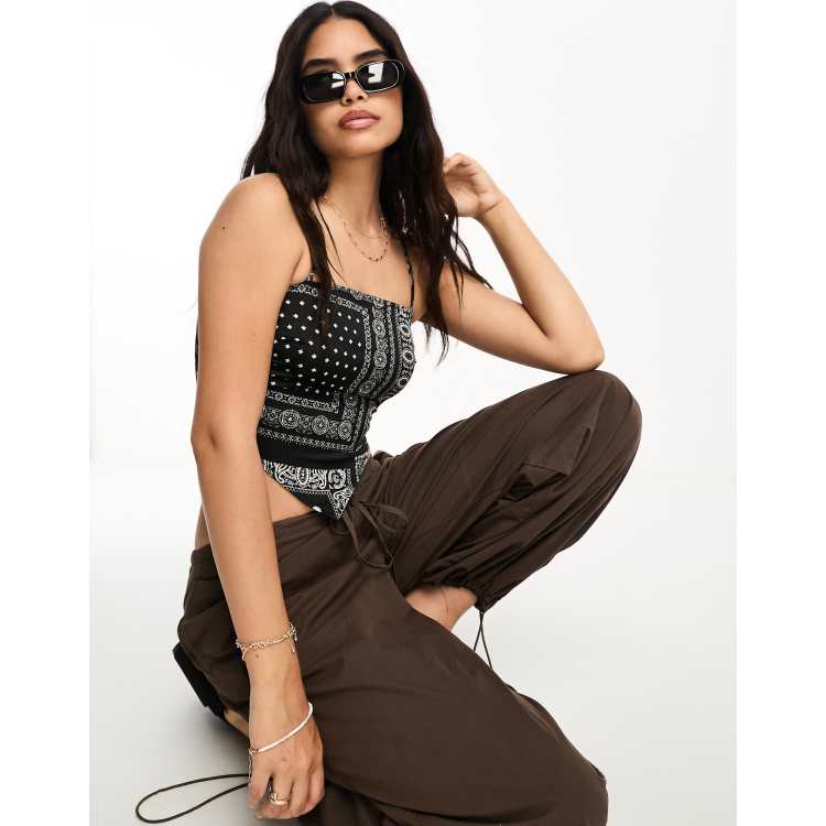 bandana shirt womens crop top