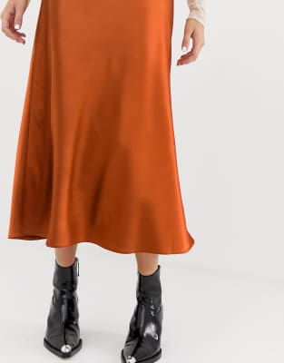 rust slip skirt