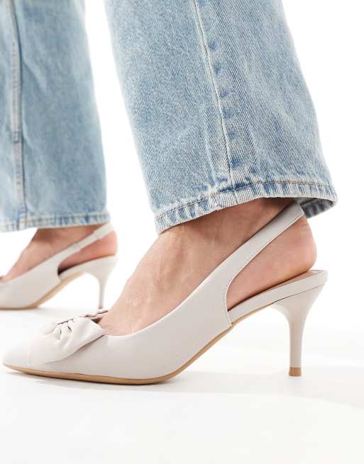Women's Patent Leather Pumps - Pointed Toe Stiletto Heel With Satin Bow, 2.5 Inch Mid Heel - View #10