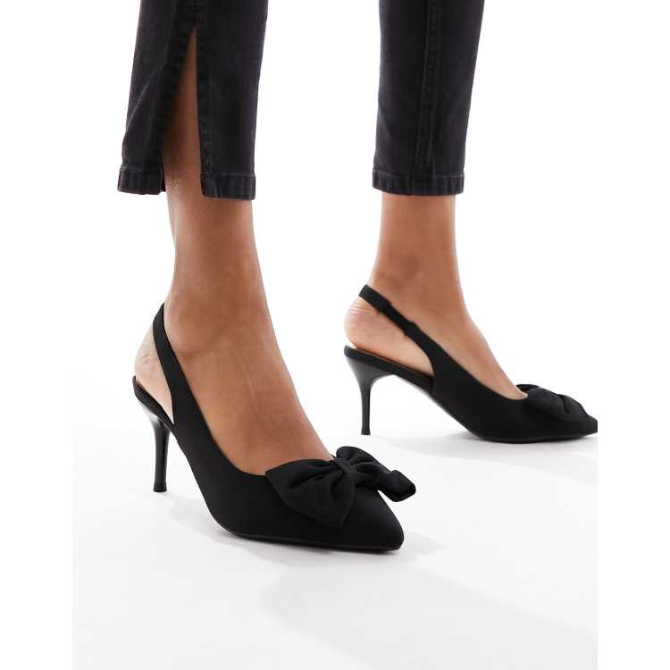 New look hot sale black kitten heels