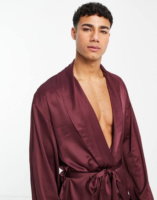 Burgundy Dressing Gown Mens