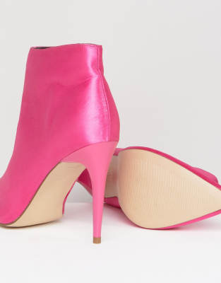 new look pink ankle boots