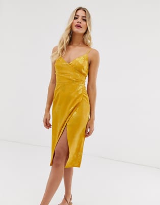 new look gold dress