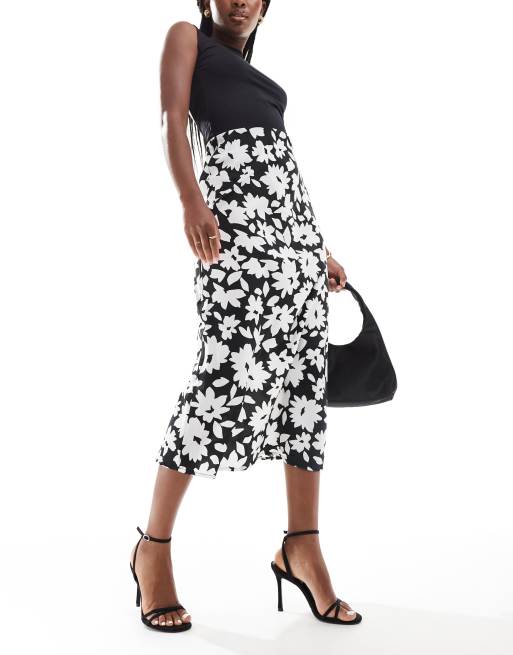 New look long floral skirt hotsell