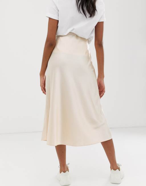 Asos gold midi on sale skirt