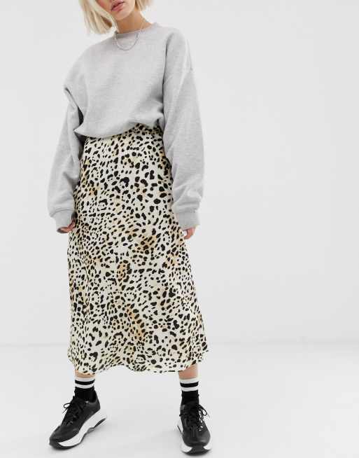 New look outlet leopard print skirt