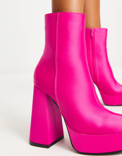 New look shop pink ankle boots