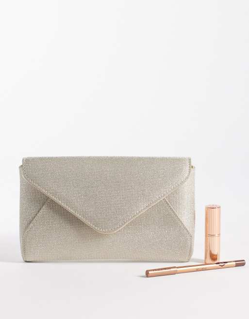 New Look – Schimmernde Clutch in Goldoptik, 2 von 4