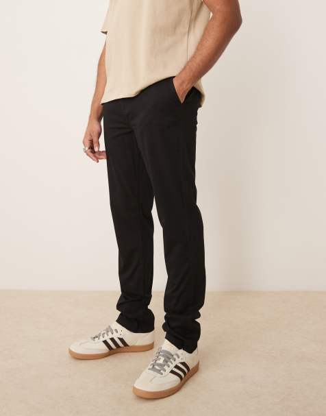 New Look – Schmal geschnittene Chinohose in Schwarz - view 1