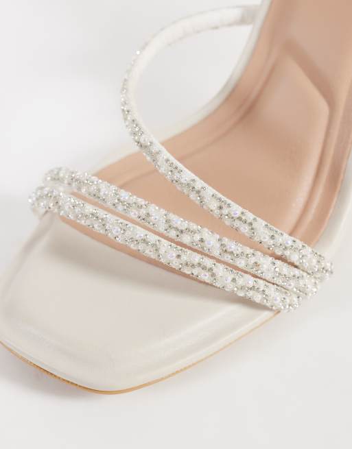 New Look - Schoenen met blokhak en parels in gebroken wit, 2 van 4
