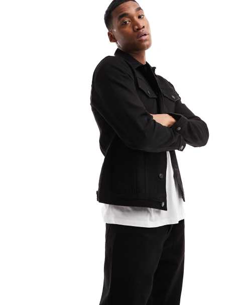 New Look – Schwarze Jeansjacke - view 1