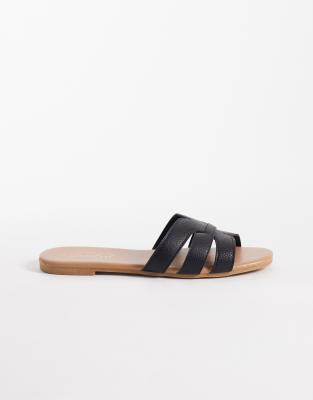 New Look - Schwarze Sandalen mit Zierausschnitten