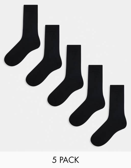New Look – Schwarze Socken im 5er-Set