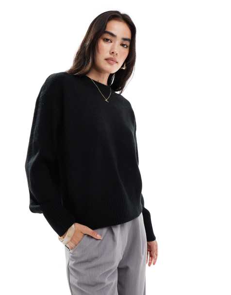 New Look – Schwarzer Pullover mit Rundhalsausschnitt - view 1