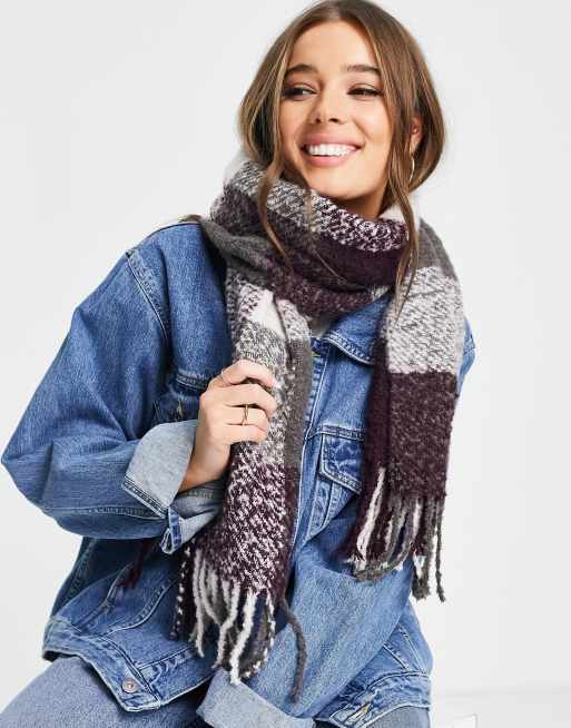 New Look - Sciarpa color mora a quadri
