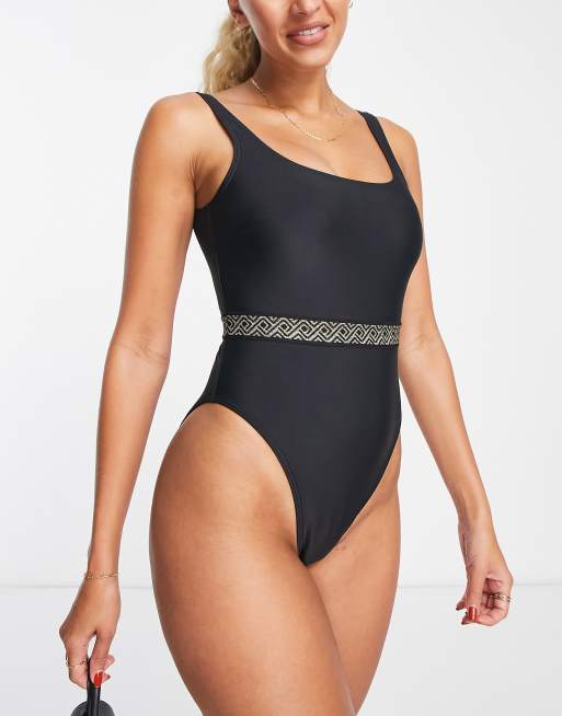 Scoop neck best sale one piece