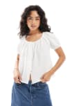 [New Look] New Look scoop neck tie shell top in white 12 Off white
