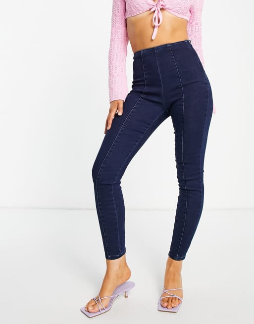 New Look seam detail jegging in blue