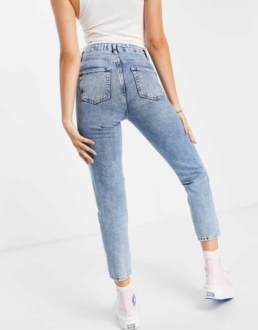 New look acid wash hot sale jeans