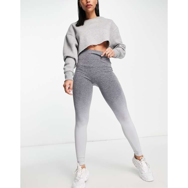 New Look seamless sports leggings in grey ombre