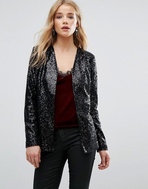 New Look | New Look Sequin Blazer Jacket